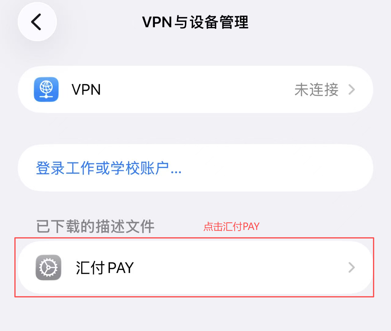 步骤4：点击汇付PAY